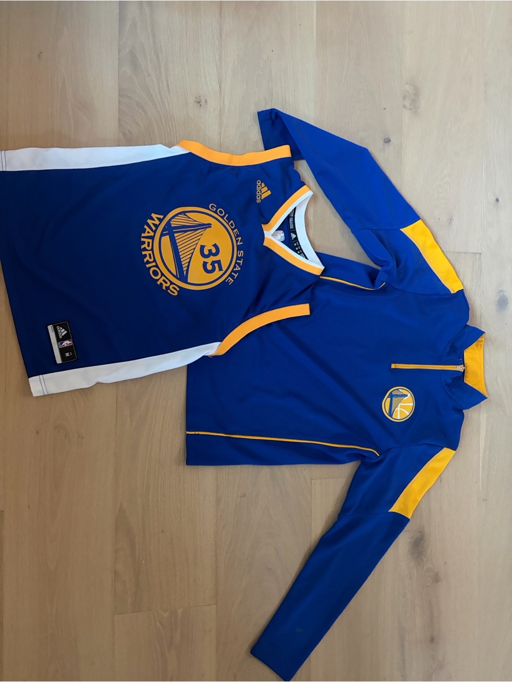 NBA Kids Blue and Gold Golden State Warriors Jersey & Pullover Set - Picture 4 of 7